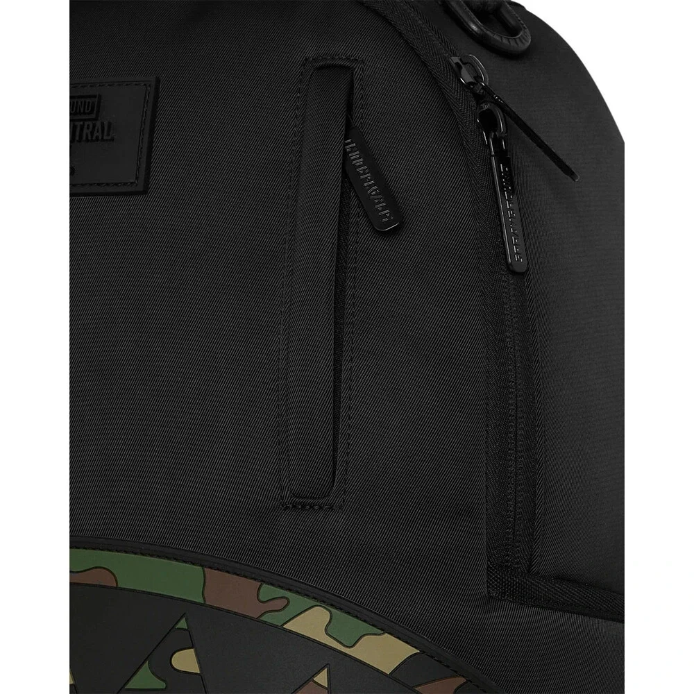 Sprayground Shark Central: Ghost Mode Backpack Unisex Black Camo Outdoor SPR297